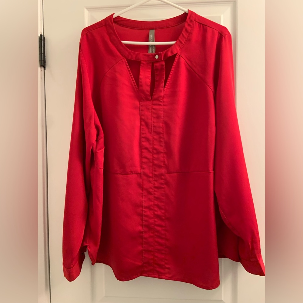 Elegant Red Women's Blouse